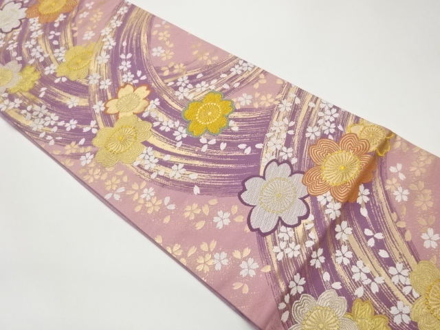 JAPANESE FUKURO OBI / WOVEN SAKURA